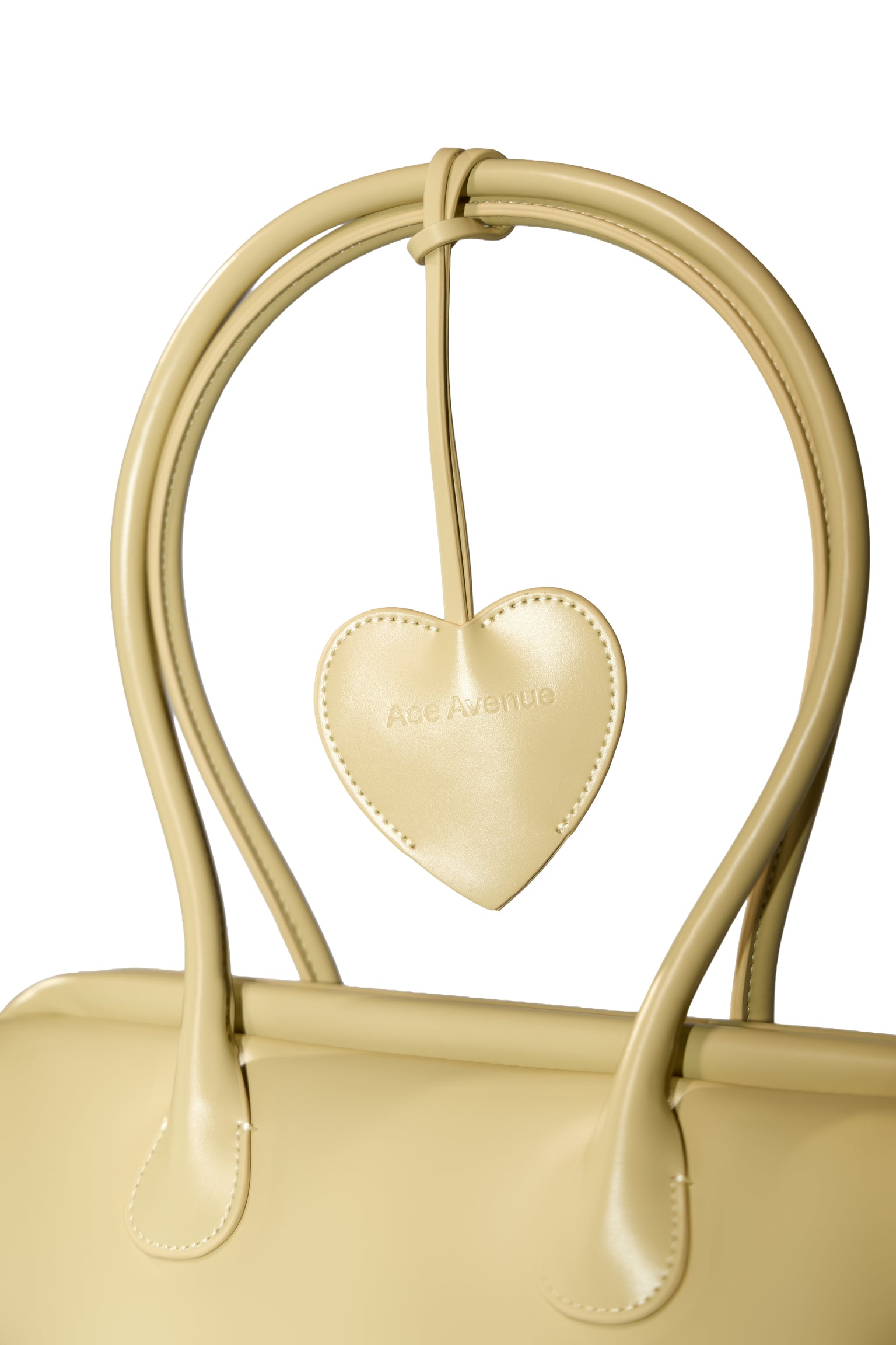 Heart Leather Charm - Toasted Butter