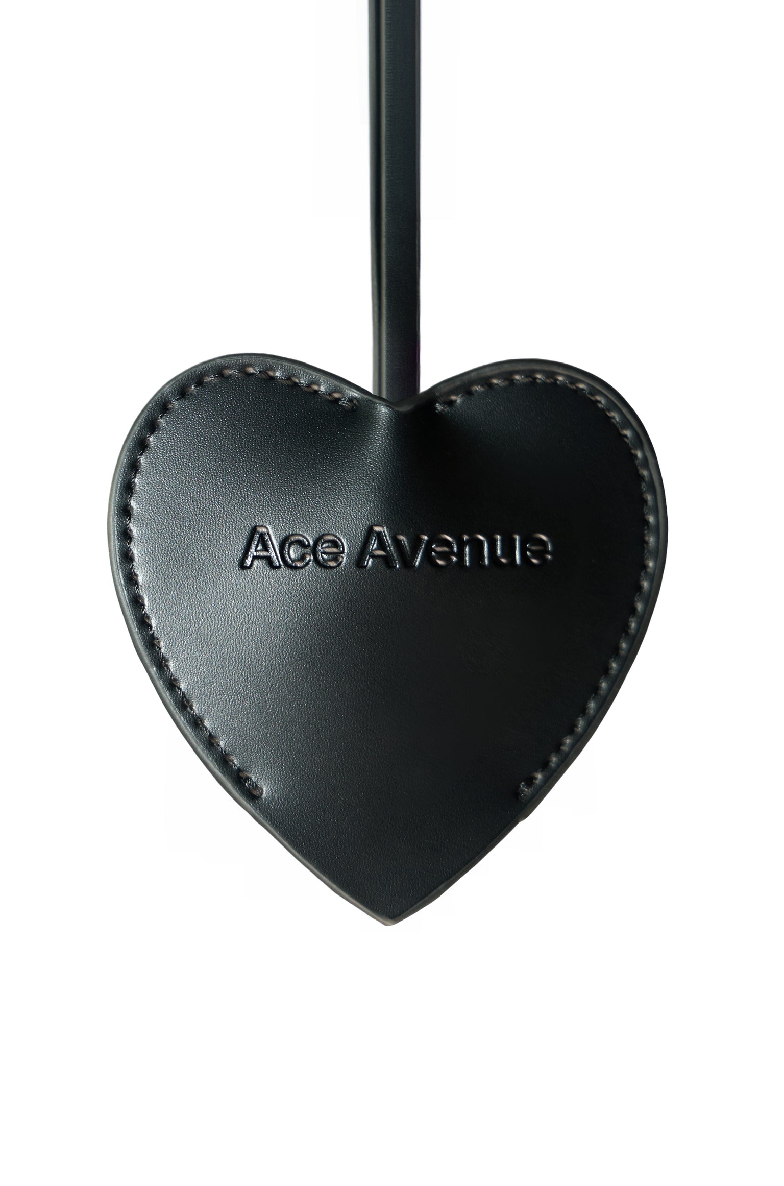 Heart Leather Charm - Pepper Noir