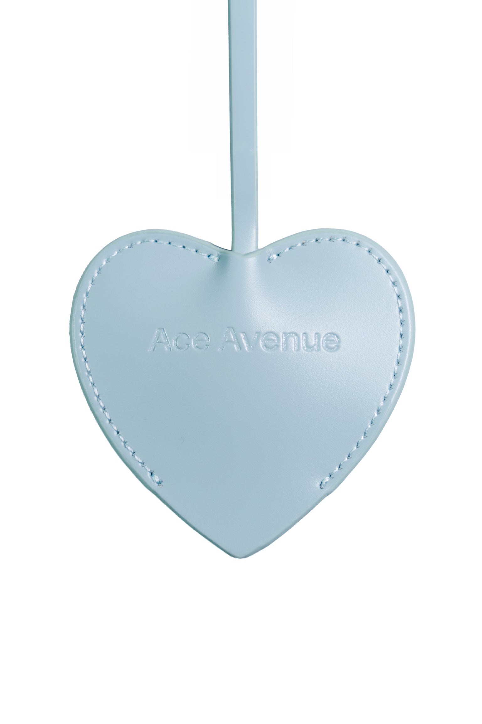 Heart Leather Charm - Bubblegum Ice