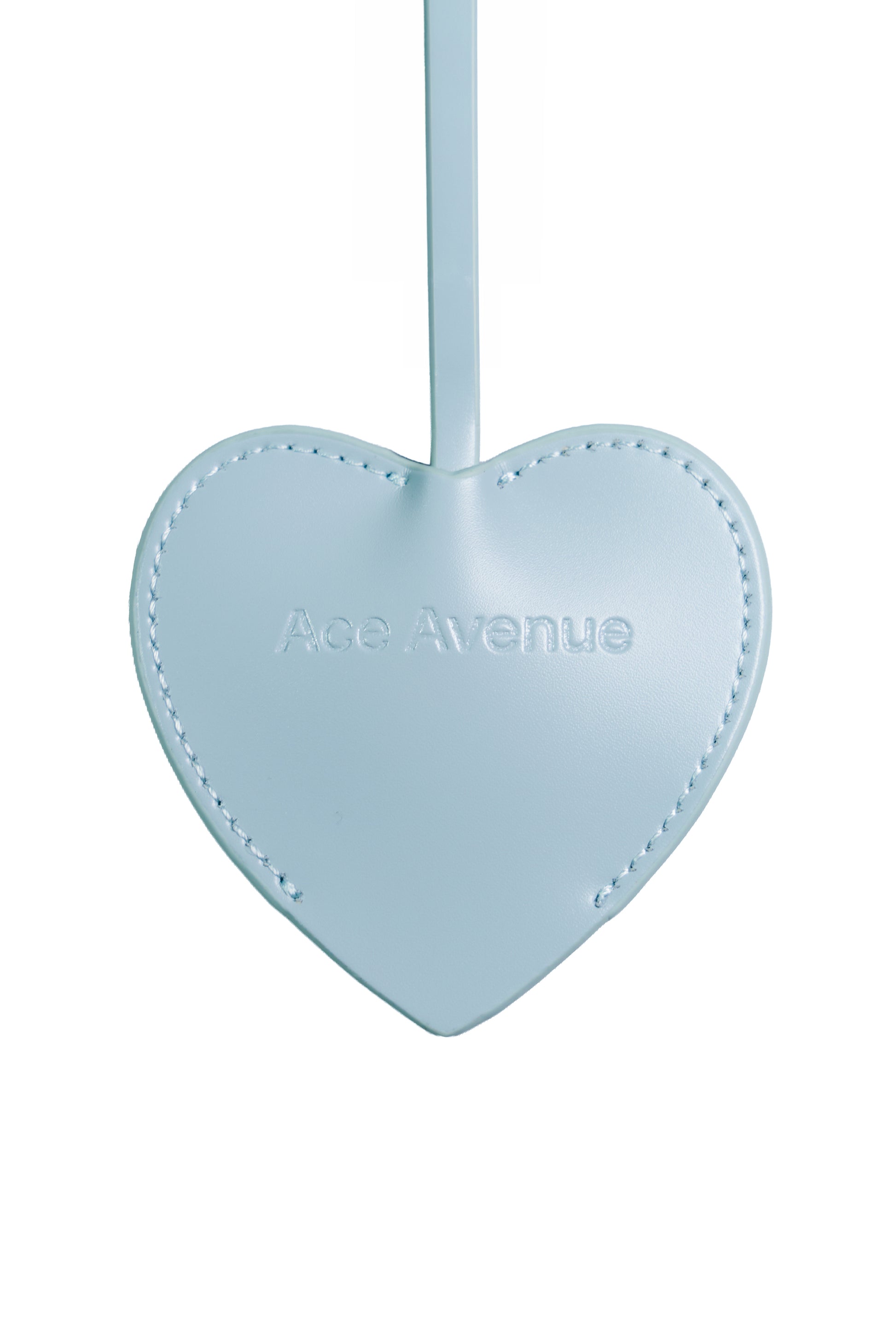 Heart Leather Charm - Bubblegum Ice