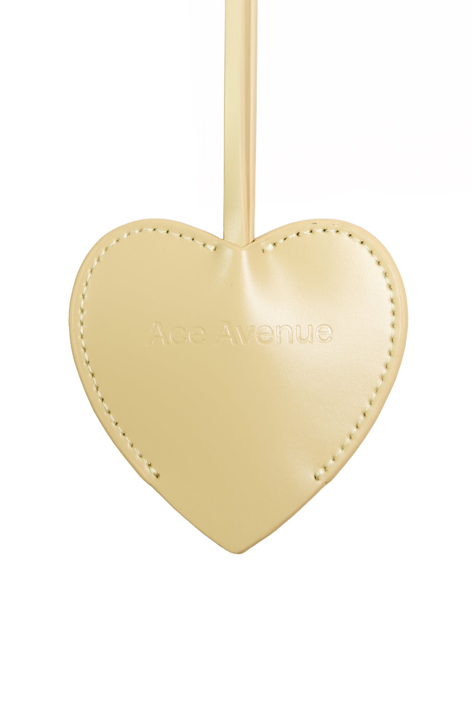 Heart Leather Charm - Toasted Butter