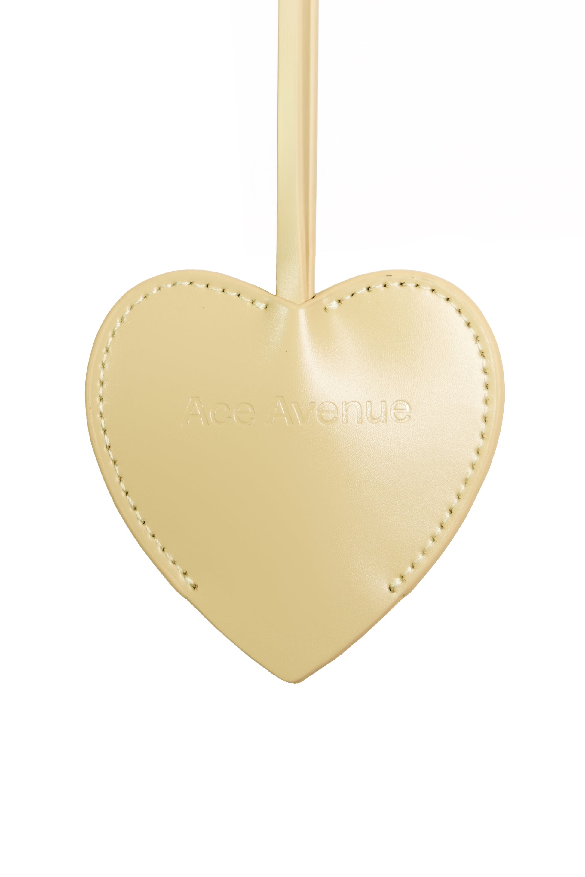 Heart Leather Charm - Toasted Butter
